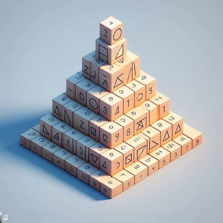 sqaure of nine pyramid illustration